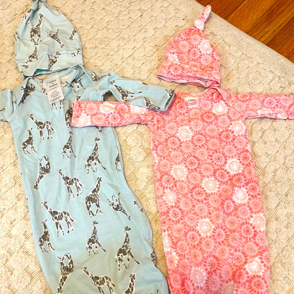 Aden + Anais 0-3 m baby girls night gowns